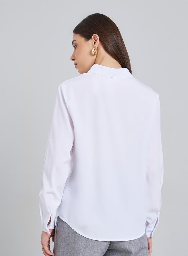 ستايلي بلوزة كاجوال بأكمام طويلة - Image 4